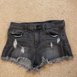 High Rise Black Shorts